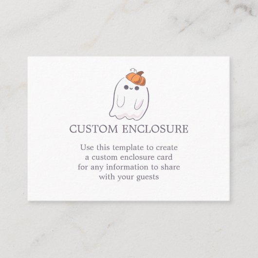 Ghost Pumpkin Custom Enclosure Kaart Visitekaartje (Voorkant)