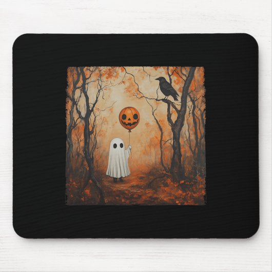 Ghost Pumpkin Gothic Halloween Ghost Spook Muismat (Voorkant)