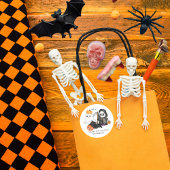 Ghost Pumpkin Grim Reaper Schattigee zwarte kat Ha Ronde Sticker