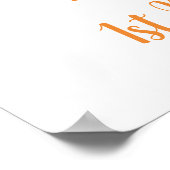 Ghost Pumpkin Halloween Birthday Welkom Poster (Hoek)