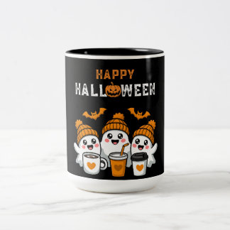 Ghost Pumpkin Halloween Tweekleurige Koffiemok