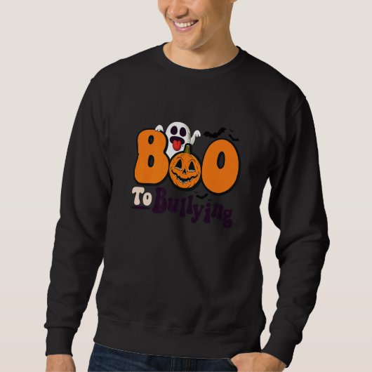 Ghost Pumpkin Orange Anti Bullying Unity Day Boo T Trui (Voorkant)