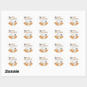 Ghost Pumpkin Personalized Halloween Party  Ronde Sticker (Vel)