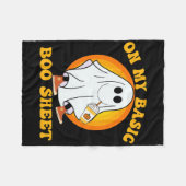 Ghost Pumpkin Spice Latte Herfst Vibe Halloween Fu Fleece Deken (Voorkant (Horizontaal))