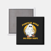 Ghost Pumpkin Spice Latte Herfst Vibe Halloween Sp Magneet (Voorkant / Achterkant)