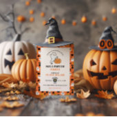 Ghost Pumpkin Spooky Halloween Feest Uitnodiging