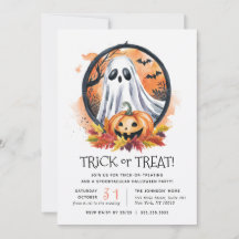 Ghost Pumpkin Trick or treat Halloween Party