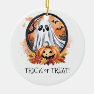 Ghost Pumpkin Trick or treat Halloween Party Keramisch Ornament