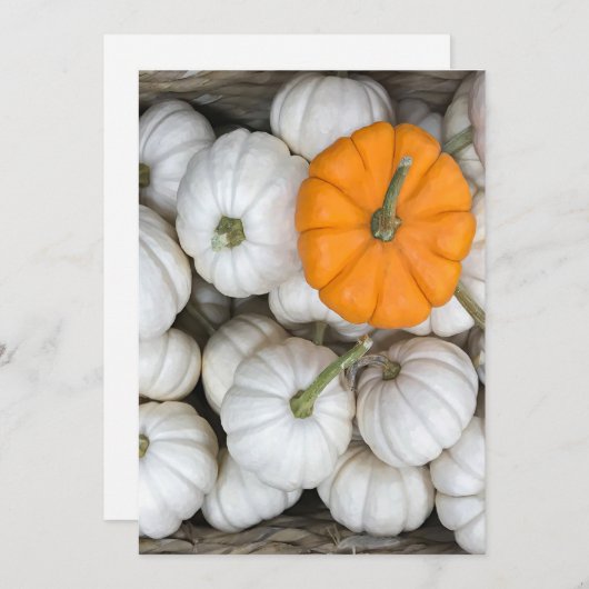 Ghost Pumpkins met een gulzige oranje Kaart (Voorkant / Achterkant)