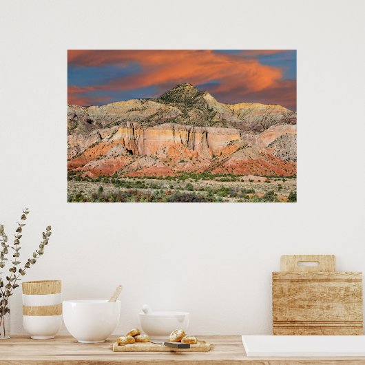 Ghost Ranch Mountain Pastels Poster (Keuken)