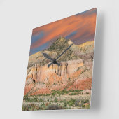 Ghost Ranch Mountain Pastels Vierkante Klok (Hoek)