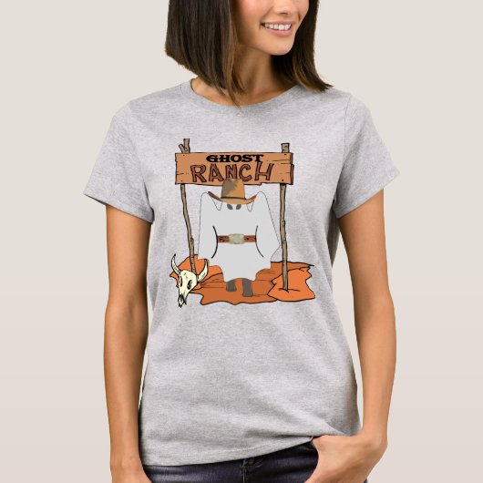 Ghost Ranch Westerse Halloween T-shirt (Voorkant)