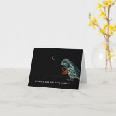 Ghost Rat on Widy Halloween Night Note Card Kaart (Gele Bloem)