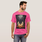 Ghost Reading Boek Camping Kampvuur Halloween Spoo T-shirt (Voorkant volledig)