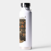 Ghost Reading Boek Kattenliefhebber Halloween Waterfles (Links)