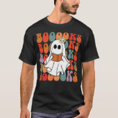 Ghost Reading Book Funny Halloween T-shirt (Voorkant)