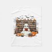 Ghost Reading Books Boekachtige leraar Halloween K Fleece Deken (Voorkant)