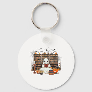 Ghost Reading Books Boekachtige leraar Halloween K Sleutelhanger
