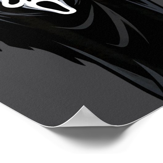 Ghost Red Heart Hands Y Face Halloween Valentines  Poster (Hoek)