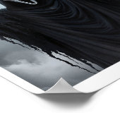 Ghost Red Heart Hands Y Face Halloween Valentines  Poster (Hoek)