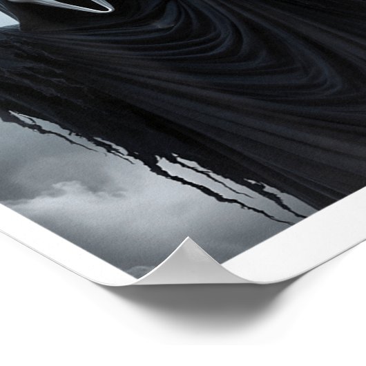 Ghost Red Heart Hands Y Face Halloween Valentines  Poster (Hoek)