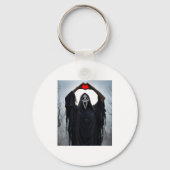 Ghost Red Heart Hands Y Face Halloween Valentines  Sleutelhanger (Voorkant)