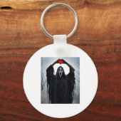Ghost Red Heart Hands Y Face Halloween Valentines  Sleutelhanger (Voorkant)