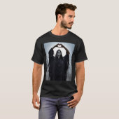 Ghost Red Heart Hands Y Face Halloween Valentines  T-shirt (Voorkant volledig)
