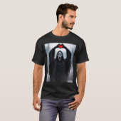 Ghost Red Heart Hands Y Face Halloween Valentines  T-shirt (Voorkant volledig)