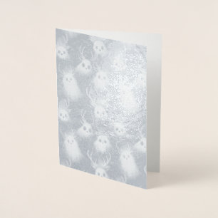 Ghost Reindeer - Een spoky Gothic-kerstkaart Folie Kaarten