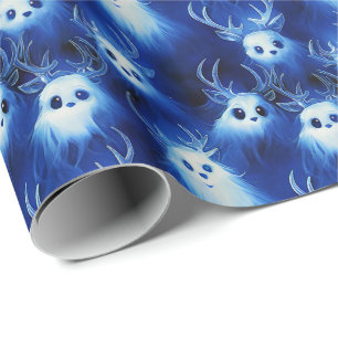 Ghost Reindeer - een spoky Gothmas-wrapppapier Cadeaupapier