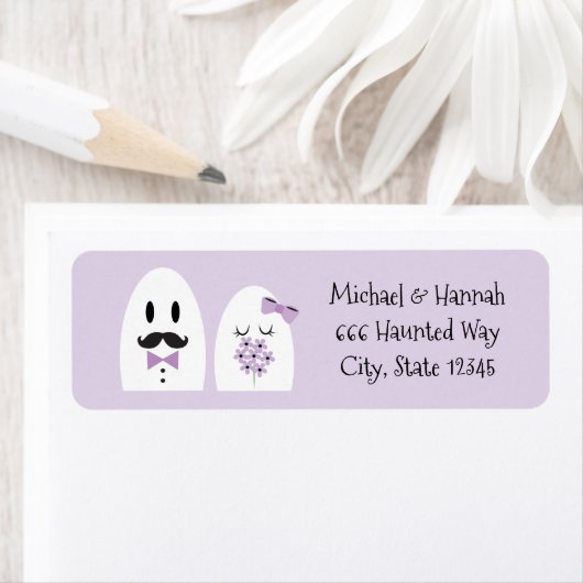 Ghost Return Adres Labels Halloween Bruiloft (Insitu)