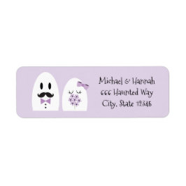 Ghost Return Adres Labels Halloween Bruiloft