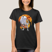 Ghost Rex Skeleton Dino Botten Boo Halloween Boys  T-shirt (Voorkant)