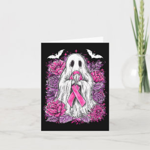 Ghost Ribbon Borstkanker Bewustzijn Halloween Flo Kaart