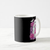 Ghost Ribbon Borstkanker Bewustzijn Halloween Flo Koffiemok (Voorkant rechts)