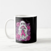 Ghost Ribbon Borstkanker Bewustzijn Halloween Flo Koffiemok (Links)