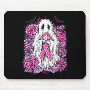 Ghost Ribbon Borstkanker Bewustzijn Halloween Flo Muismat