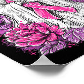 Ghost Ribbon Borstkanker Bewustzijn Halloween Flo Poster (Hoek)