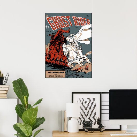 Ghost Rider Comic Hoesje Poster (Thuiskantoor)