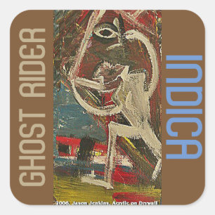 GHOST RIDER INDICA VIERKANTE STICKER