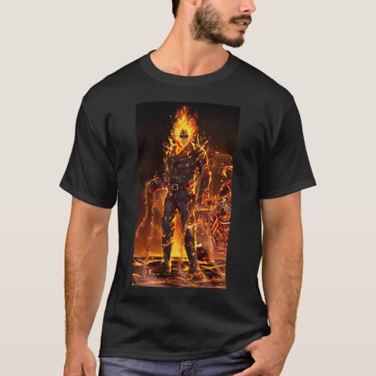 Ghost Rider The Fire Man Beauful Hot Design T-shirt (Voorkant)