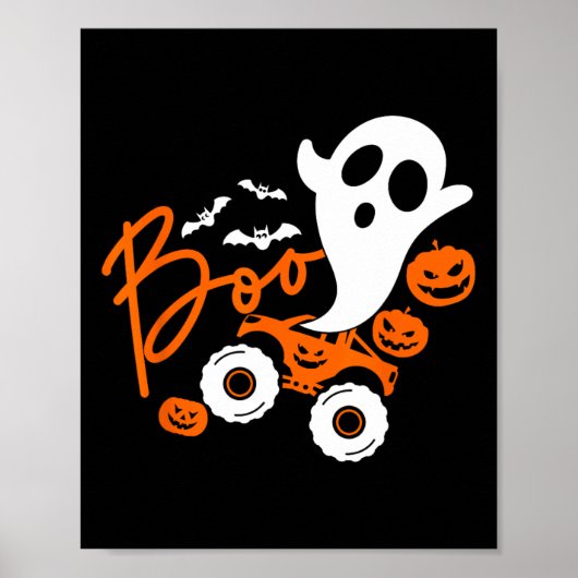 Ghost Rider Truck Monster Halloween Pumpkin Poster (Voorkant)