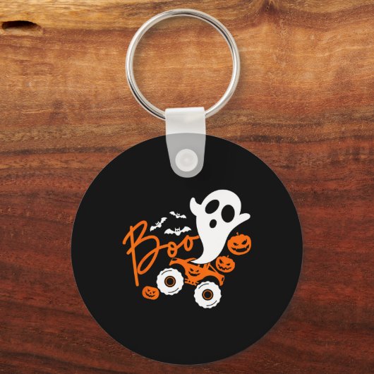 Ghost Rider Truck Monster Halloween Pumpkin Sleutelhanger (Voorkant)