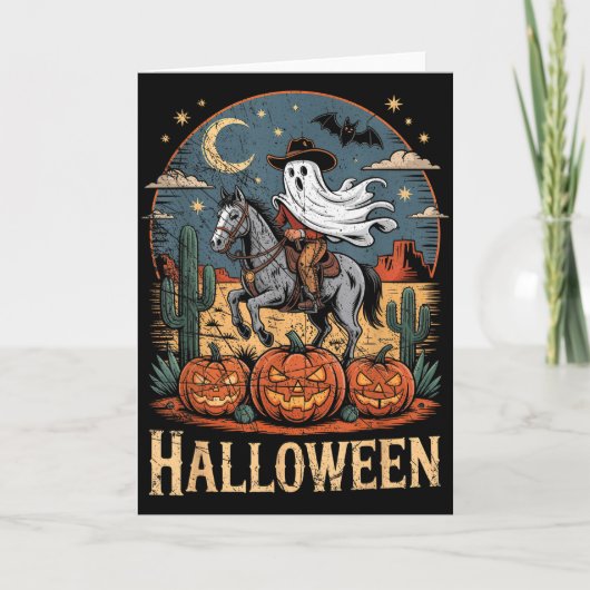 Ghost Riding Horse Halloween Season  Kaart (Voorkant)