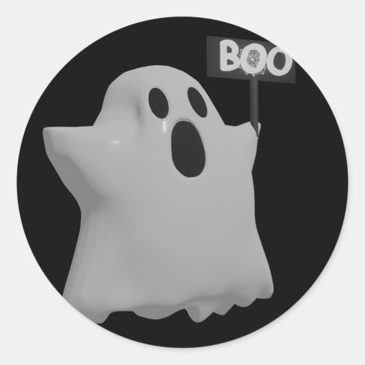 Ghost Ronde Sticker (Voorkant)