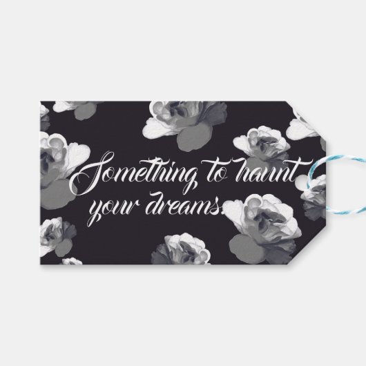 Ghost Roos Haunted Dreams Halloween Cadeaulabel (Voorkant (Horizontaal))
