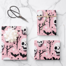 Ghost roze Helloween Wrapping Papier Bladen Inpakpapier Vel