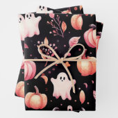 Ghost roze Helloween Wrapping Papier Bladen Inpakpapier Vel (In situ)