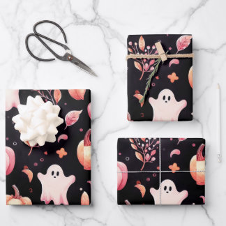 Ghost roze Helloween Wrapping Papier Bladen Inpakpapier Vel